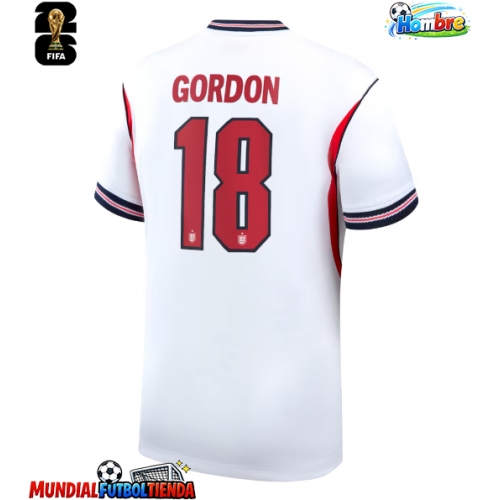 Camiseta Inglaterra Anthony Gordon #18 Primera Equipación Replica Mundial 2026 mangas cortas